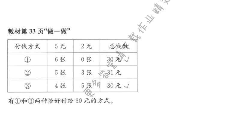 人教版三年级上册数学书第32页做一做2答案