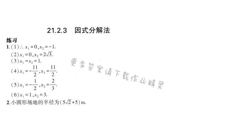 21.2.3因式分解法