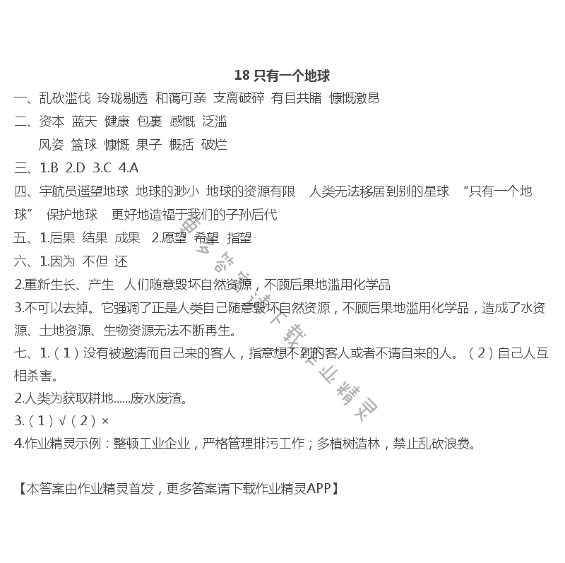 18只有一个地球 - 18 只有一个地球