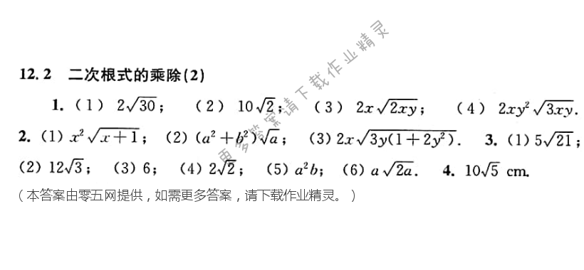 第12章  二次根式 - 12.2 二次根式的乘除（2）