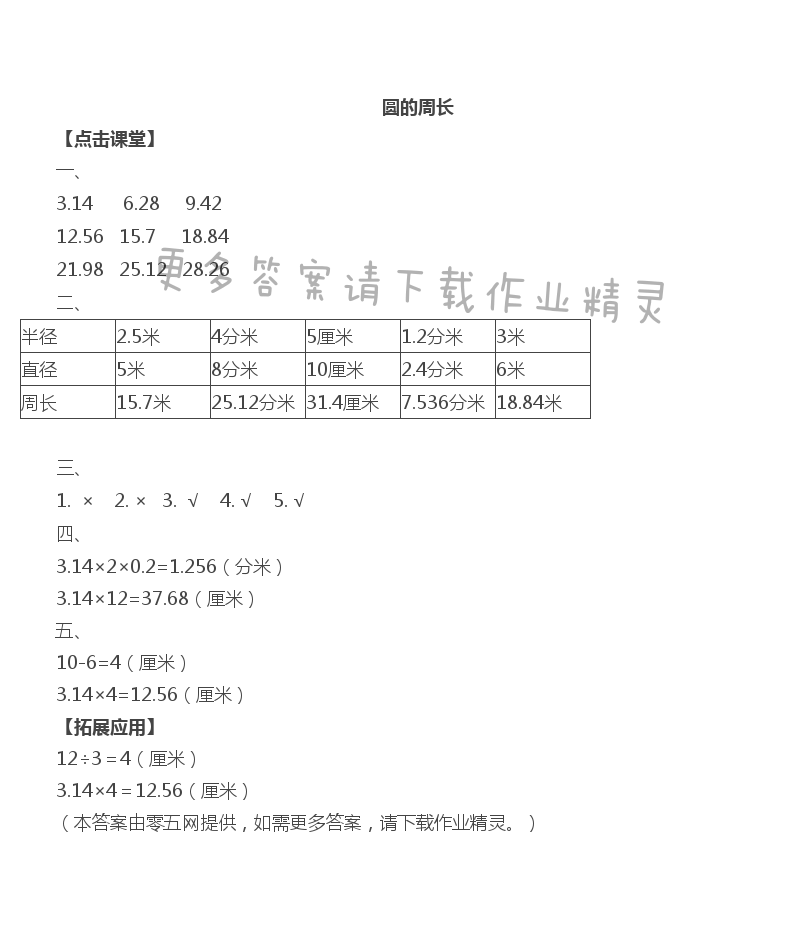六 圆 - 圆的周长