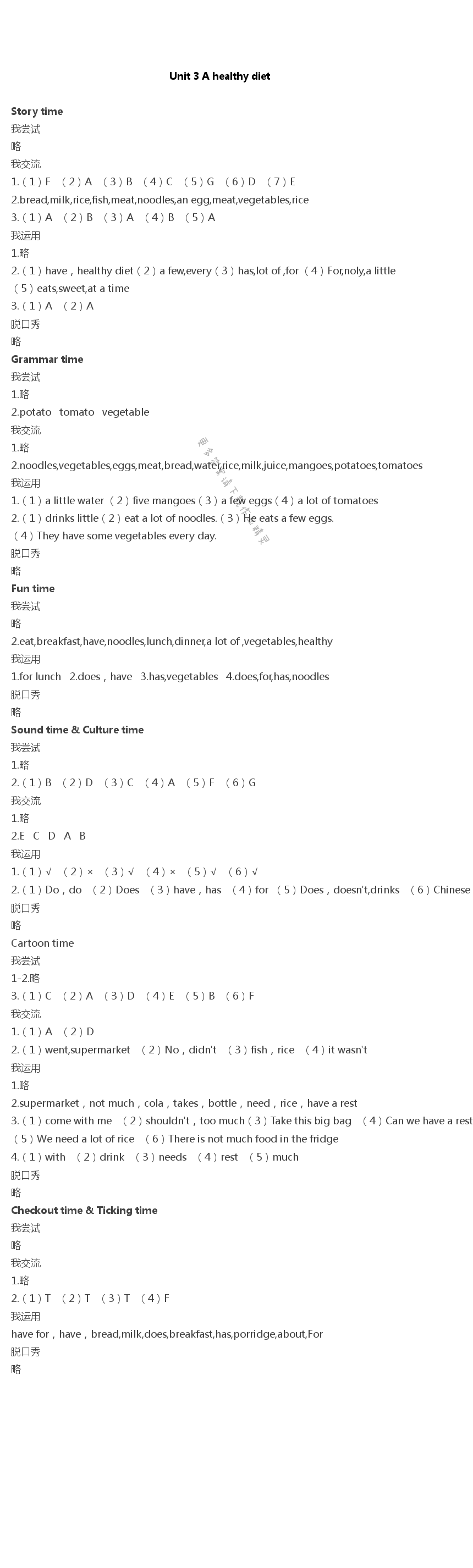 Unit 3 A healthy diet - Unit3 A healthy diet
