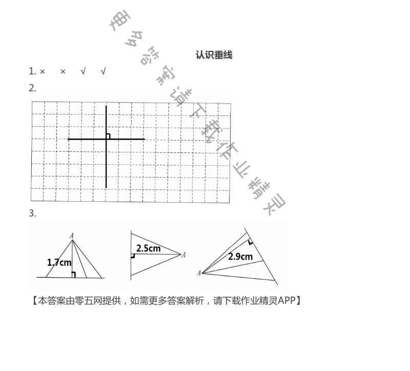 八 垂线与平行线 - 苏教版四年级上册数学练习与测试答案第58页
