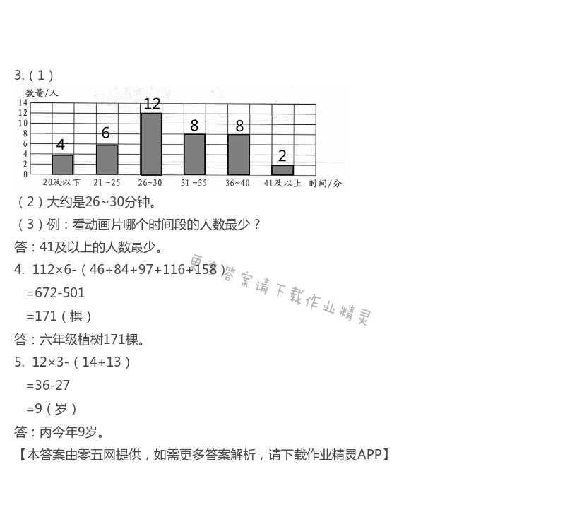 第三、四单元自主检测 - 苏教版四年级上册数学练习与测试答案第78页