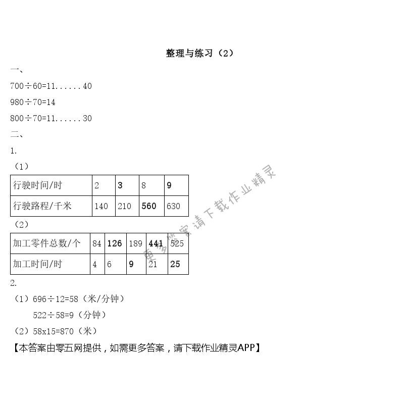 二 两、三位数除以两位数 - 整理与练习（2）