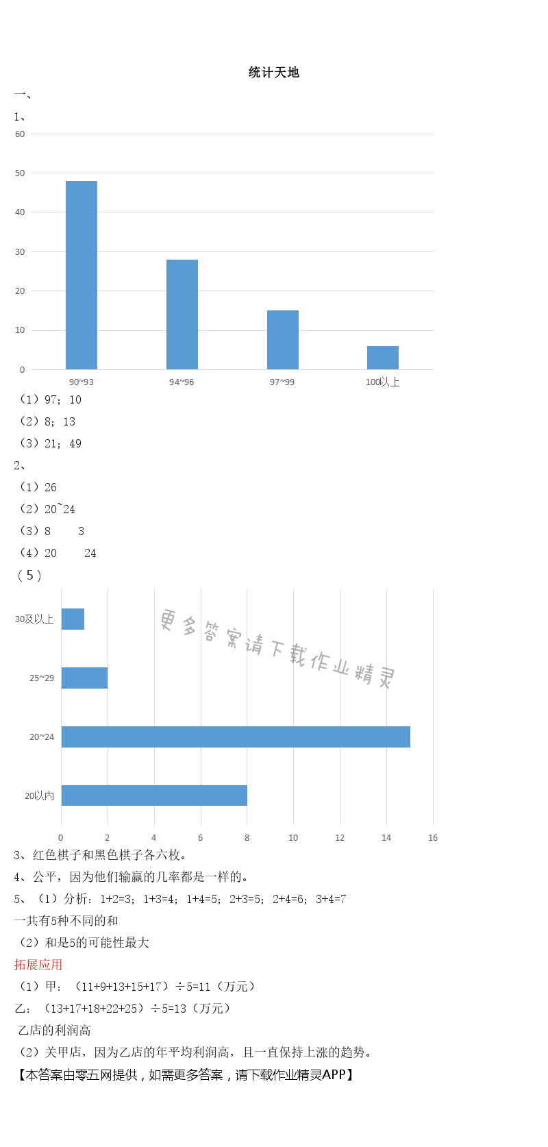 九 整理与复习 - 统计天地
