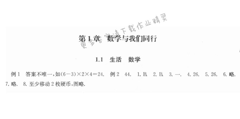 1.1生活 数学 - 1.1生活 数学课课练答案