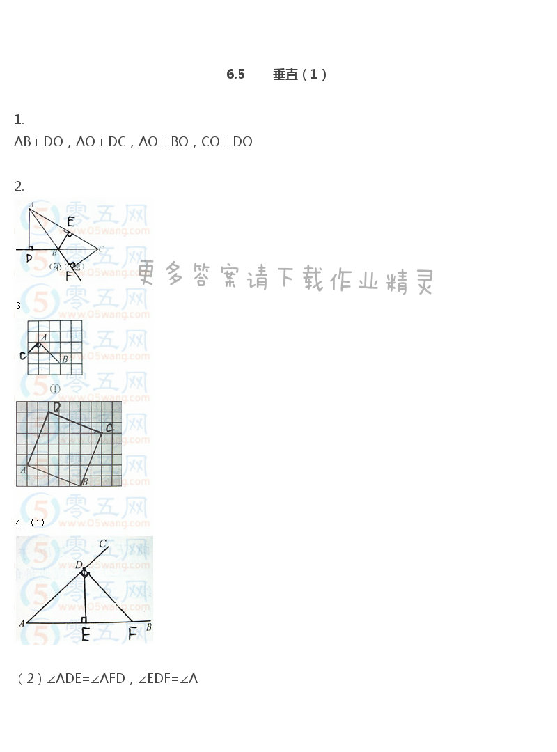 苏教版七年级上册数学补充习题答案第102页