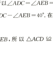 ∠ADC∠AEB所以△ACD≌△ABE