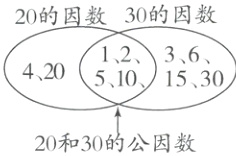 20和30的公因数