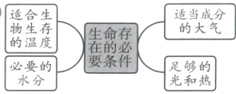 足够的必要的水分光和热