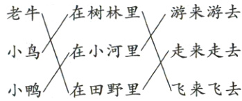 飞来飞去小鸭在田野里