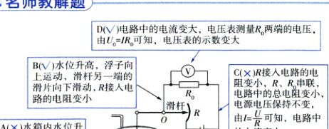 电中的总电阻小滑片向下滑动R接人电滑枉R路的电阻变小电源电压保持不变由可知电路中A水箱内水位升