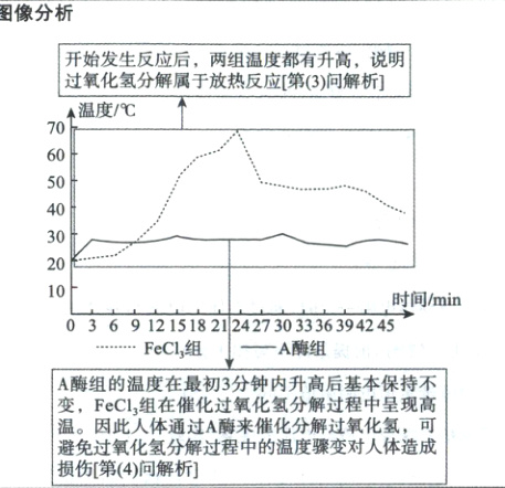 温因此人体通过A酶来催化分解过氧化氢可避免过氧化氢分解过程中的温度骤变对人体造成损伤第4问解析