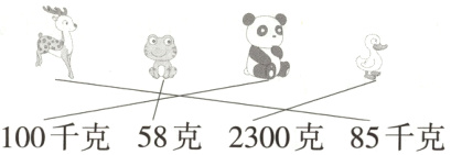 100千克58克2300克85千克