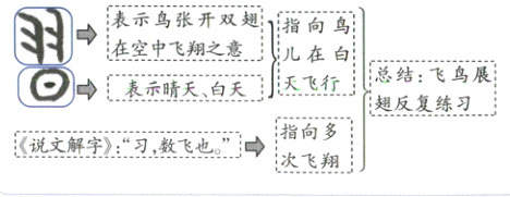 指向多说文解字习数飞也次飞翔