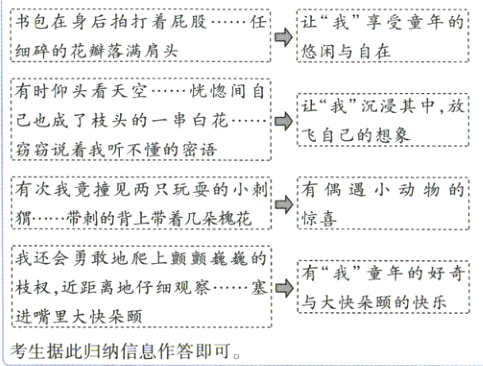 讲嘴里大快朵颤考生据此归纳信息作答即可