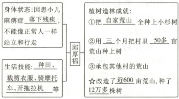 生活技能种田承包其他村的荒山裁剪衣服骑摩托改造了近600亩荒山种了车开拖拉机等12万多株树