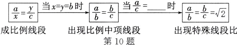 出现比例中项线段成比例线段出现特殊线段比第10题