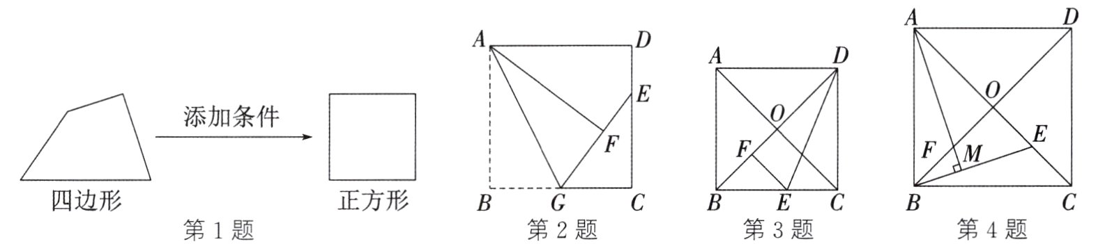 四边形正方形第3题第4题第1题第2题