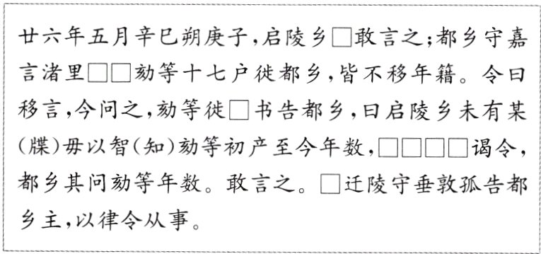 乡主以律令从事