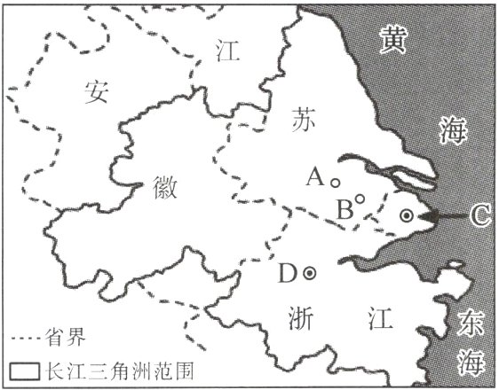 省界口长江三角洲范围