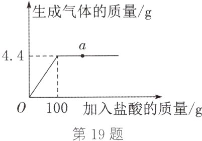 0100加入盐酸的质量g第19题