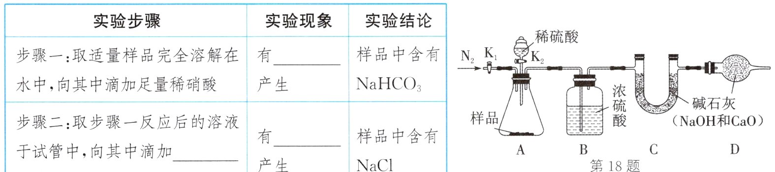 于试管中向其中滴加产生NaC1第18题