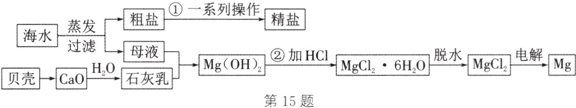 CaoH石灰乳贝壳第15题