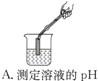 A测定溶液的pH
