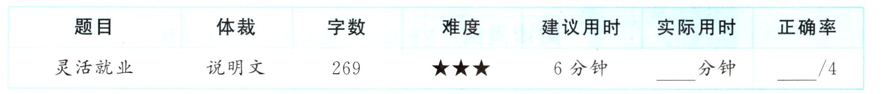 说明文灵活就业6分钟4分钟269