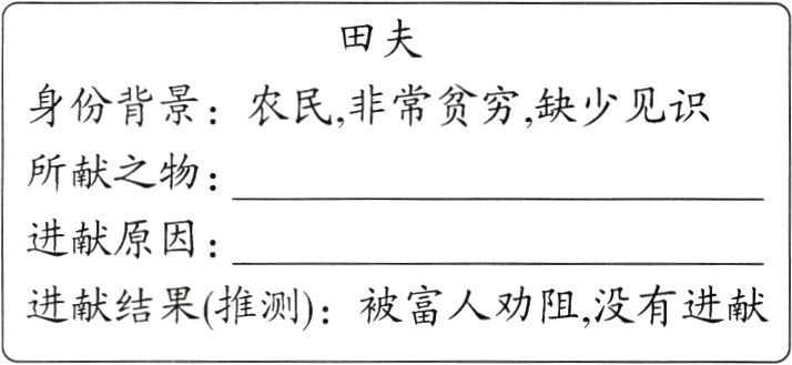 进献结果推测被富人劝阻没有进献