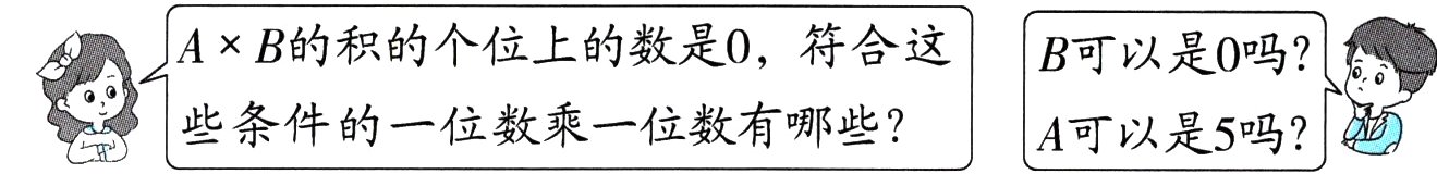 些条件的一位数乘一位数有哪些A可以是5吗