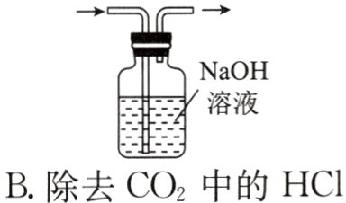 B除去CO中的HCl