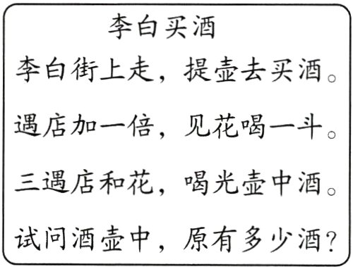 试问酒壶中原有多少酒