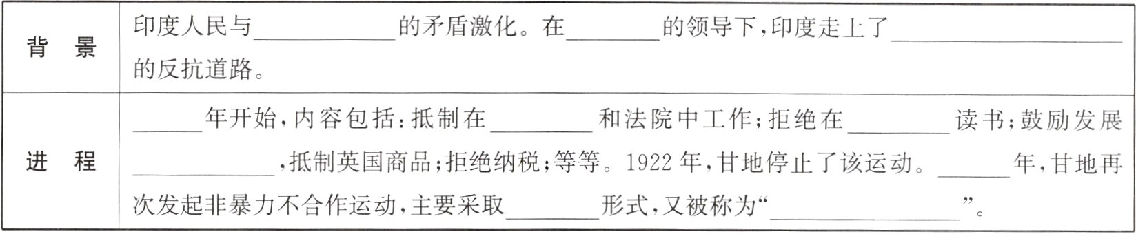 次发起非暴力不合作运动主要采取形式又被称为
