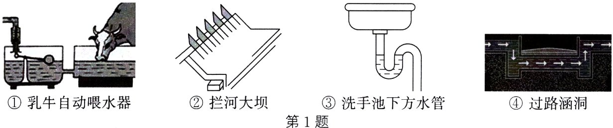 乳牛自动喂水器拦河大坝洗手池下方水管过路涵洞第1题