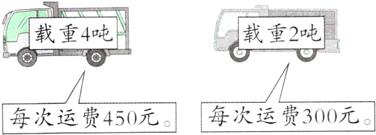 每次运费300元每次运费450元