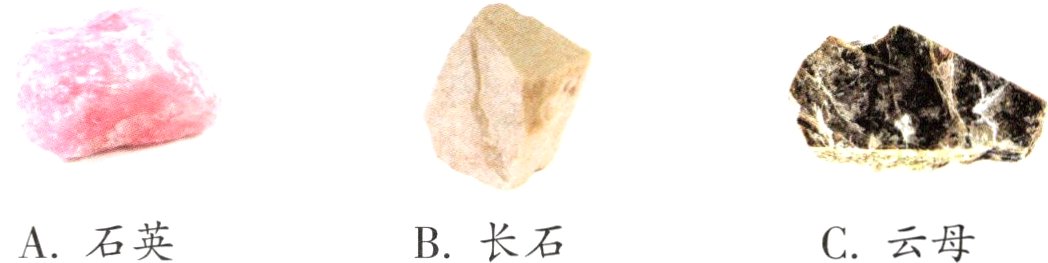 A石英B长石C云母
