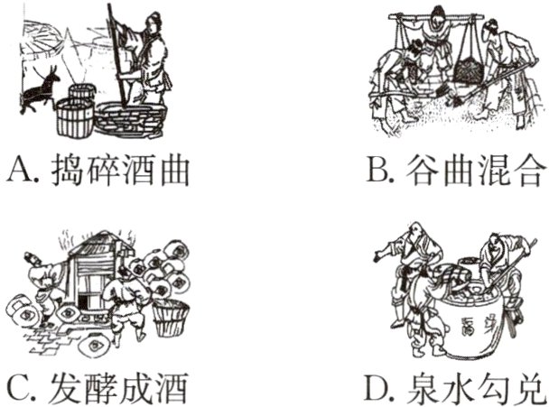 C发酵成酒D泉水勾兑