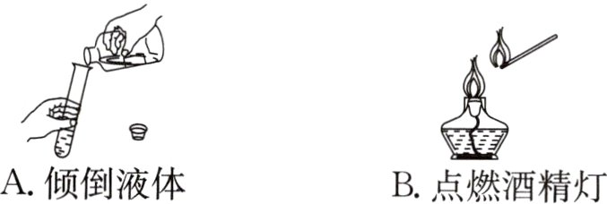 A倾倒液体B点燃酒精灯