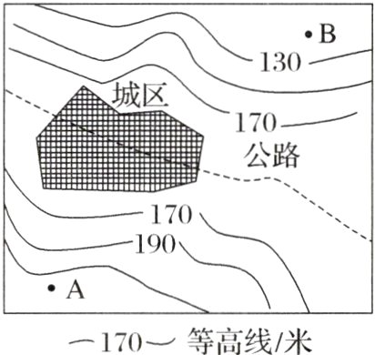 −170~等高线/米