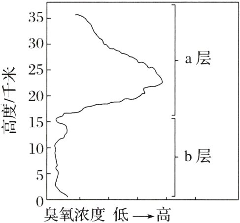 臭氧浓度低→高