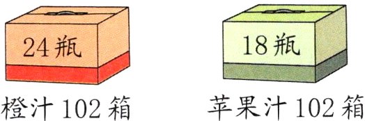 苹果汁102箱橙汁102箱