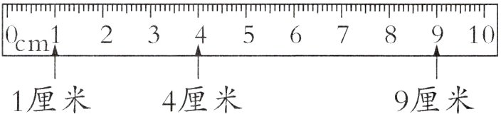 1厘米4厘米9厘米