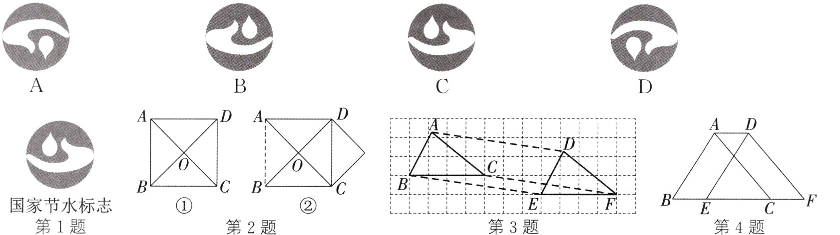国家节水标志第1题第3题第2题第4题