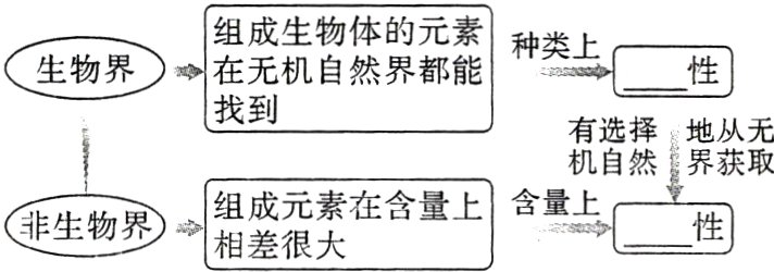 机自获取组成元素在含量上含量上相差很大