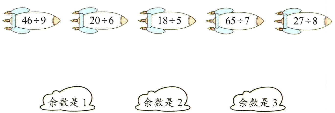 余数是12余数是2余数是3