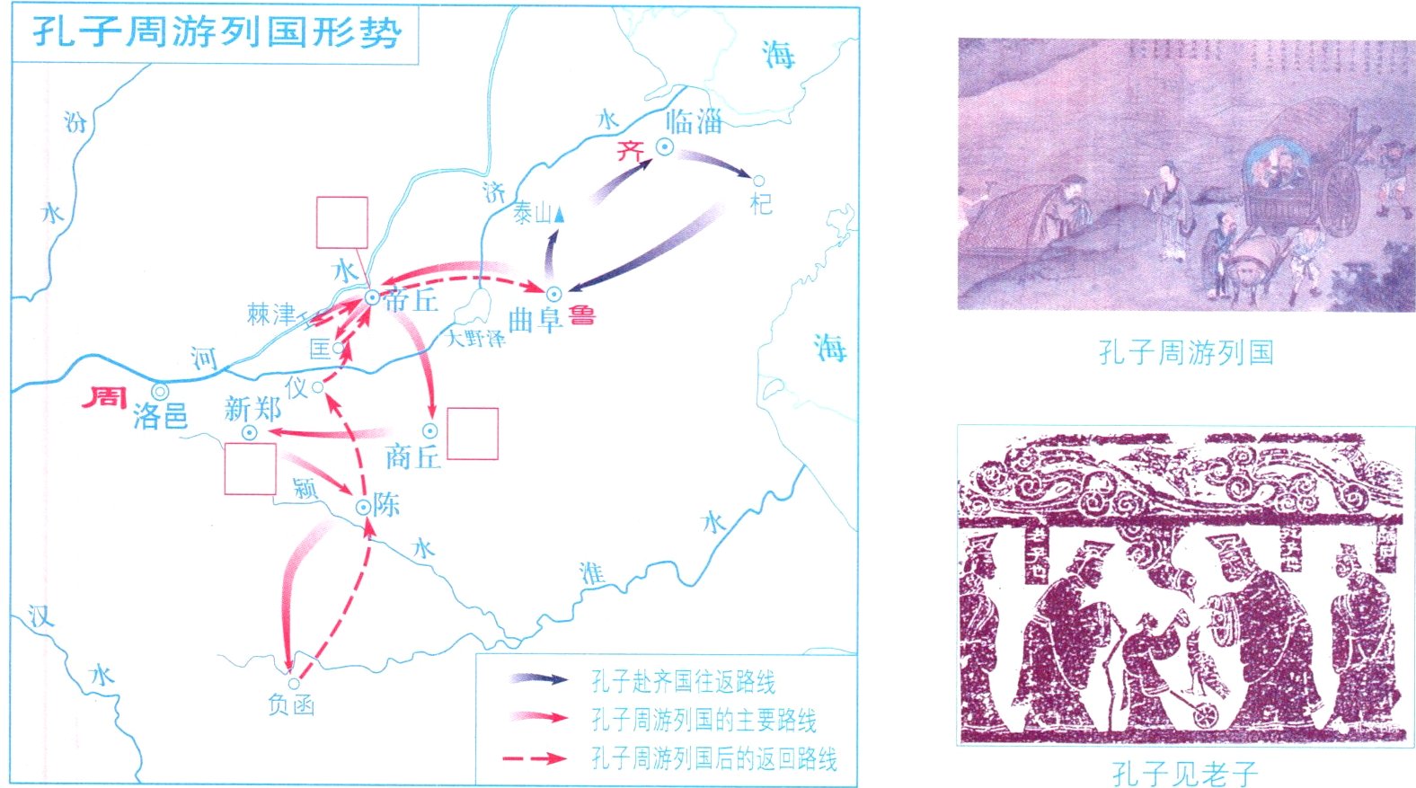 孔子周游列国后的返回路线孔子见老子