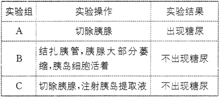 C切除胰腺注射胰岛提取液不出现糖尿